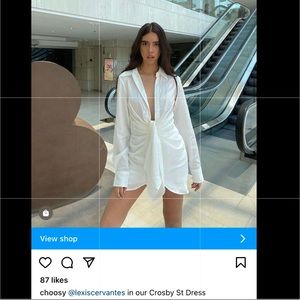 Choosy Crosby St Dress in White NWT
